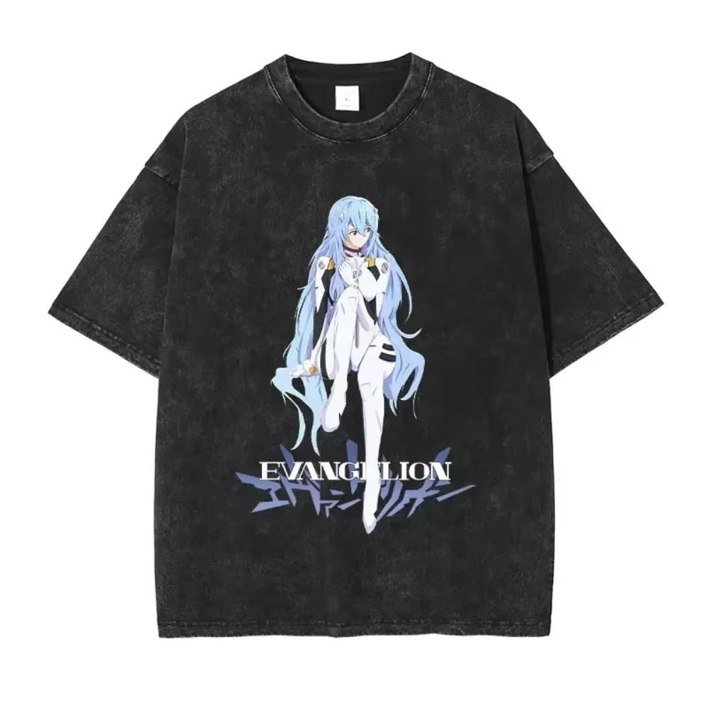 Streetwear Brand Japan - 오버사이즈 남성 티셔츠 의류 EVA 애니메이션