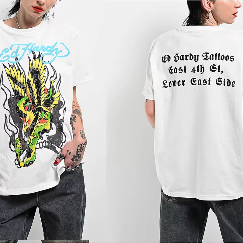 일본 드래곤 Y2k 스트리트 트렌디 타투 브랜드 티셔츠 - Streetwear Brand Japan 리뷰 및 가격