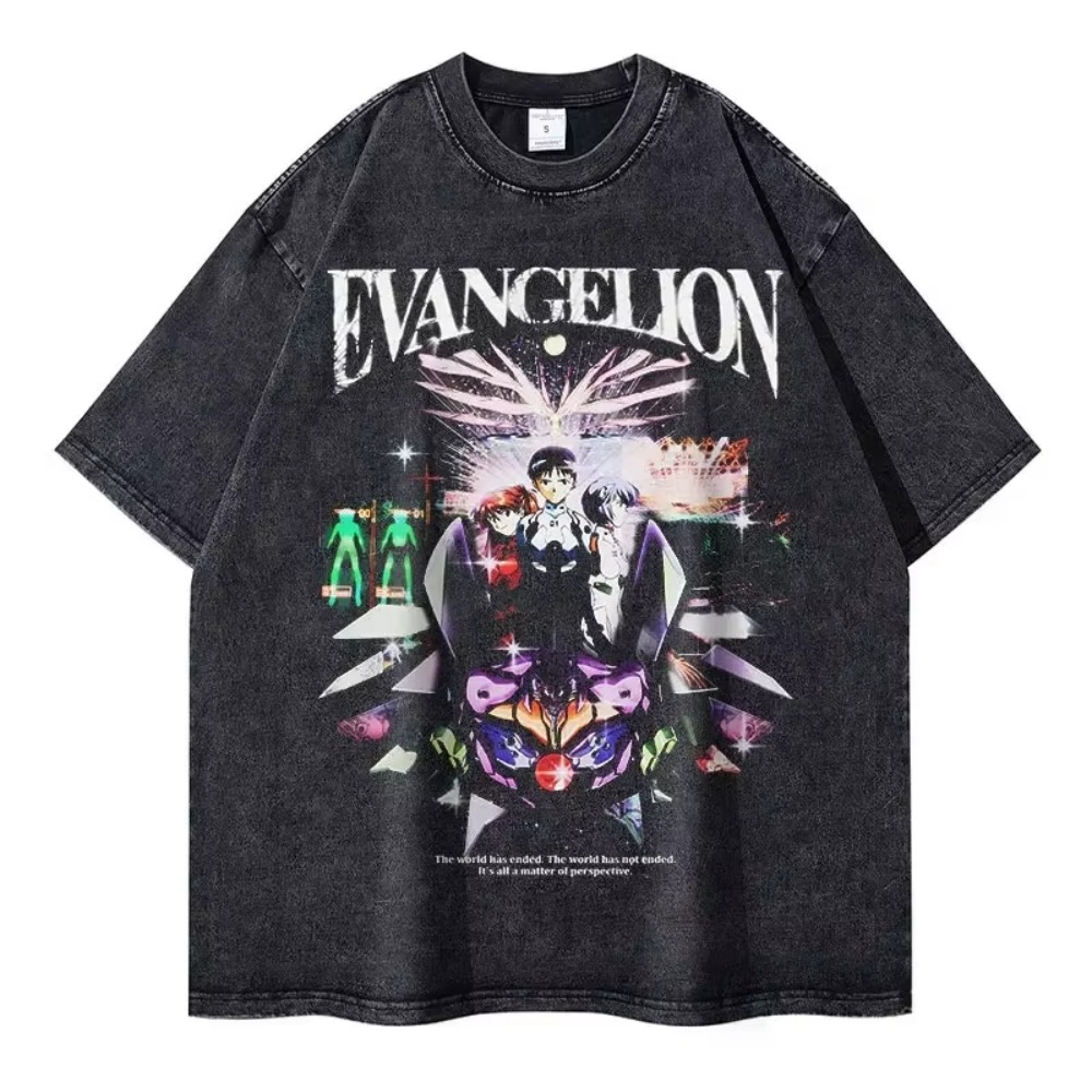 오버사이즈 남성 티셔츠 의류 EVA 애니메이션 스트리트 - Streetwear Brand Japan 리뷰 및 가격