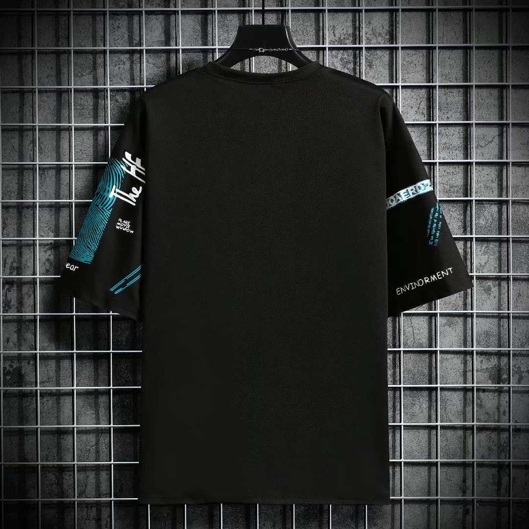 남성 하라주쿠 그래픽 블랙 여름 반팔 티셔츠 탑 빈티지 - Streetwear Brand Japan 리뷰 및 가격