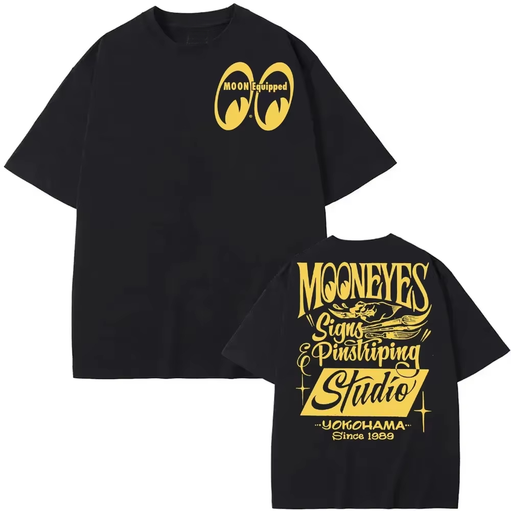 Moon Eyes 장착된 스피드 카 개조 브랜드 티셔츠 - Streetwear Brand Graphics 리뷰 및 가격